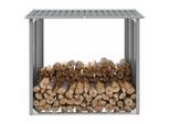 vidaXL Brennholzlager Verzinkter Stahl 172 x 91 x 154 cm Grau