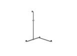 Hewi System 900 Duschhandlauf 900.35.33160DD 1250 x 965 x 965 mm, pulverbeschichtet dunkelgrau tiefmatt/chrom, Ausführung rechts