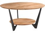 Couchtisch PAROLI "Isa", braun (holz, schwarz, holz), B:87cm H:46cm T:87cm, Tische, Couchtisch