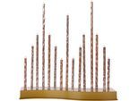 Dekoobjekt, gold (goldfarben), B:7cm H:31cm, Kunststoff, Metall, MYFLAIR MÖBEL & ACCESSOIRES, Dekofiguren, Lichterbogen mit 15 LED's, Höhe ca. 31 cm, Weihnachtsdeko