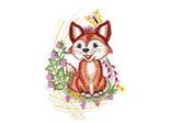 Fensterbild "Fensterbild "Lustiger Fuchs" farbig", bunt, B:22cm H:30cm, Polyester, W. REUTER & SOHN - PLAUENER SPITZE, Fensterbilder