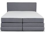 Boxspringbett COLLECTION AB "Ninoni", grau (hellgrau), B:195cm L:210cm, Komplettbetten, Boxspringbett, inkl. Bettkasten, Topper und wahlweise mit LED-Beleuchtung