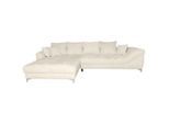 Carryhome Ecksofa, Greige, Metall, 5-Sitzer, Füllung: Schaumstoff, Ottomane links, L-Form, einmalig seitenverkehrt montierbar, 329x227 cm, Rücken echt, Wohnzimmer, Sofas & Couches, Wohnlandschaften, Ecksofas