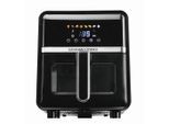 Gourmetmaxx Heissluftfritteuse GOURMETmaxx, Schwarz, Silber, Metall, Kunststoff, 5 L, 25x30x36.5 cm, Sichtfenster, Temperaturanzeige, Betriebsanzeige, Timer, Heißlufttechnologie, Programm wählbar, Display, Touchscreen, Küchengeräte, Heißluftfritteusen