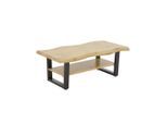 Boxxx Couchtisch, Schwarz, Wildeiche, Metall, Holzwerkstoff, Holzoptik, rechteckig, Kufe, U-Form, 60x42x110 cm, Wohnzimmer, Wohnzimmertische, Couchtische, Couchtische Metall