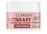 Claresa Soft&Easy Builder Gel gel basecoat voor Nagels Tint Light Beige 45 g