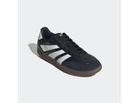 Fußballschuh ADIDAS PERFORMANCE "PREDATOR FREESTYLE IN", Damen, Gr. 42, schwarz-weiß (core schwarz, cloud weiß, gold metallic), Leder, Synthetik, Schuhe Fußballschuh, geeignet als Hallenschuhe