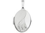 Medallionanhänger JOBO "Anhänger Medaillon oval 30 mm", weißgold 585, Schmuckanhänger, Damen, SI = kleine Einschlüsse, Diamanten Weißgold 585, Diamanten, Weißgold 585, 585 Weißgold mit 3 Diamanten für 2 Fotos