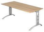 HAMMERBACHER höhenverstellbarer Schreibtisch VFS19/E/S eiche