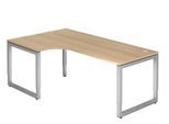 HAMMERBACHER VRS82/E/S höhenverstellbarer Schreibtisch 65 - 85 cm silber / silber