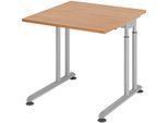 HAMMERBACHER höhenverstellbarer Schreibtisch VZS08/N/S nussbaum