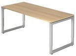 HAMMERBACHER höhenverstellbarer Schreibtisch VRS19/E/S eiche