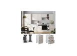 Vicco Schubladenunterschrank Fame-Line Weiß Grau-Beige gerahmt 50 cm ohne Arbeitsplatte