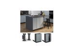 Vicco Regalinselunterschrank Fame-Line Anthrazit Hellblau-Grau gerahmt 60 cm