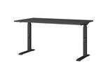 Schreibtisch höheneinstellbar 68-91 cm Graphit 140x80cm C-Fuß Bürotisch Ergonomisch Made in Germany "Stuttgart" Kadima Design