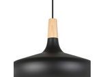 EGLO Hängeleuchte "SABINAR", braun (schwarz, holz), 1, Ø 40cm, 1 Stk., Leuchten, Pendellampe, H110 x Ø40 cm, 1X40W exkl., Hängeleuchte