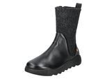 Stiefel SOFTINOS "softinos Stiefel Leder/Textil", Damen, Gr. 39, schwarz (schwarz kombi), Leder, Textil, Schuhe Stiefel