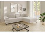 Ecksofa SIT & MORE "Morris Jubi L-Form, B: 247 cm", beige (creme), B:247cm H:83cm T:171cm, 100% Polyester, Sofas, Ecksofa, mit Armteilfunktion & 1 Zierkissen, optional Bettfunktion