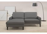 Ecksofa HOME AFFAIRE "Lecce, L-Form, Federkernpolsterung, Breite 194 cm", anthrazit, B:194cm H:86cm T:164cm, 100% Polyester, Sofas, Ecksofa, inkl. saugroboterfreundliche Höhe & schmale Armlehnen