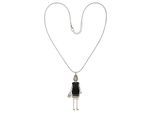 Lange Kette "Madame Noir", Damen, Gr. onesize, Metall, silber, COLLEZIONE ALESSANDRO, Basic, Halsketten, Fashionista Kette