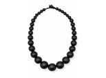 Kette mit Anhänger "Aleika", Damen, Gr. onesize, Holz, schwarz, COLLEZIONE ALESSANDRO, Basic, Halsketten, aus Holzperlen in verschiedenen Größen