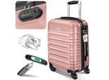 KESSER® Reisekoffer Hartschalen-Koffer Inkl. Kofferwaage + Gepäckanhänger Trolley Gepäck Rollkoffer Zahlenschloss 4 Rollen ABS-Hartschale Teleskopgriff