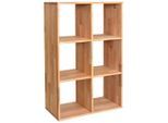 Livetastic Regal, Buche, Holz, Kernbuche, massiv, 4 Fächer, 75.4x112.2x35 cm, in verschiedenen Größen erhältlich, Wohnzimmer, Regale, Bücherregale