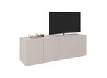 Hom`in Lowboard, Kaschmir, Holzwerkstoff, 3 Fächer, 150x50x42 cm, hängend, in verschiedenen Holzdekoren erhältlich, Wohnzimmer, Wohnwände, Lowboards, Lowboards hängend