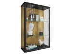 VCM Glasvitrine hängend Vitrine Glas mit ESG-Sicherheitsglas Maße: H. 80 x B. 60 x T. 25 cm Hängevitrine Glas Modern und platzsparend Glas Vitrinenschrank - Udina M