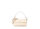 Umhängetasche VALENTINO BAGS "ALEXIA", Mädchen, Gr. B/H/T: 24cm x 14cm x 5,5cm, beige (ecru), Lederimitat, Taschen Umhängetasche, Damen Schultertasche mit goldfoldfarbenem Logo-Schmuckelement