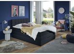 Boxspringbett HOME AFFAIRE "Fornoli", grau (dunkelgrau), B:140cm L:210cm, Komplettbetten, Boxspringbett, inkl. Topper und Bettkasten, H3 in zwei Matratzenarten