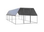 VidaXL Outdoor Hühnerkäfig / Hühnerstall mit Komplettüberdachung 3 m, 8 m, 2 m