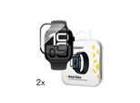 Wozinsky Full Glue Tempered Glass with Black Frame for Apple Watch 42mm (2 pcs)