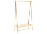 Carryhome Kleiderständer, Natur, Holz, Bambus, massiv, 104x164x46 cm, standfeste Füße, Garderobe, Garderobenständer