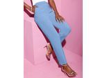 Webhose CREATION L, Damen, Gr. 24, Kurzgrößen, blau (himmelblau), 63% Polyester, 34% Viskose, 3% Elasthan, unifarben, lang, Hosen