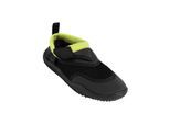 Badeschuh ARENA "ARENA WATERSHOES JR", Kinder, Gr. 32, grau (schwarz_grau, li), Obermaterial: 60% Polyester, 38% Gummi, 2% Nylon, Schuhe Badeschuh