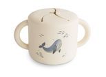 Mushie Baby Snack Cup Kop voor een snack Whales 1 st