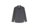 TOM TAILOR Herren Regular Fit Hemd mit Karomuster, blau, Kariert, Gr. M