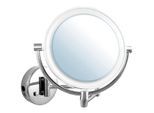Bravat Sitia Kosmetikspiegel 417510 1x und 5x Vergrößerung, chrom, LED-Beleuchtung, wiederaufladbar