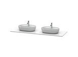 Duravit Luv Waschtisch-Konsole LU9467B1717 178,3x59,5cm, Weiß Struktur, aus Quarzstein, 2 Ausschnitte