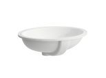 Laufen SAVOY Einbauwaschtisch H8189430001551 44,6x36,2cm, Einbau von unten, oval, mit Überlauf, Unterseite glasiert, weiß
