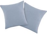 Kissenbezug OTTO HOME "Greta", blau, B:50cm L:50cm, Baumwolle, Obermaterial: 100% Baumwolle, Kissenbezüge, Kissenbezug, in Waffelpiqué Optik, in vielen Farben erhältlich, Bezug in 50x50 cm