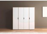 Drehtürenschrank RAUCH "Kleiderschrank Schrank Garderobe Wäscheschrank NARAI viel Stauraum", weiß (eiche artisan, alpinweiß), B:187cm H:194cm T:53cm, Holzwerkstoff, Schränke, Drehtürenschrank, Griffausfräsungen für eine grifflose Optik TOPSELLER MADE IN GERMANY