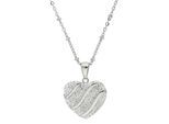 Edelstahlkette VIVANCE "Herz", silber (silber 925), Halsketten, Damen, Edelstahl, Edelstahlkette
