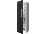 EXQUISIT Gefrierschrank "GS295-NF-H-040D", Energieeffizienz: D (A-G), silber (schwarz), B:60cm H:185cm T:66cm, Gefrierschränke, 4*-Gefrierschrank NoFrost mit LED-Anzeige&Ice-Maker für schnelles Eis