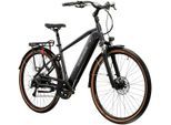 E-Bike KROSS "E-Trekkingbike Herren Trans Hybrid 1.0 28" graphitgrau 8 Gänge" Gr. 43, grau (graphitgrau, grau), Elektrofahrräder, Herren, 43cm, 28 Zoll (71,12cm), Pedelec, Elektrofahrrad für Herren