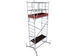 Arbeitsgerüst KRAUSE "ClimTec System", grau (aluminiumfarben), B:145cm H:400cm, Aluminium, Gerüste, Komplettgerüst, inkl. 1 Aufstockung, Arbeitshöhe: 5 Meter