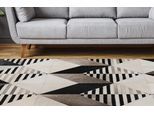 Teppich PADIRO "Lavin 425", bunt (schwarz, multi), B:200cm H:8mm L:280cm, Rindsleder, Teppiche, Teppich, Handgenähtes und hochwertig verarbeitetes Unikat