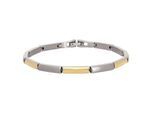 Gliederarmband TITANIA "Armbänder", silber (silbergoldfarben), Armbänder, Damen, Titan, Gliederarmband, bicolor