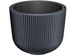 Blumentopf PROSPERPLAST "MILLY", grau (anthrazit), H:38,5cm Ø:46,9cm, Kunststoff, Pflanzgefäße